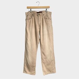 Agave Denim Linen Blend Jeans Waterman Relaxed Straight Sand N' Sea Mens Size 33